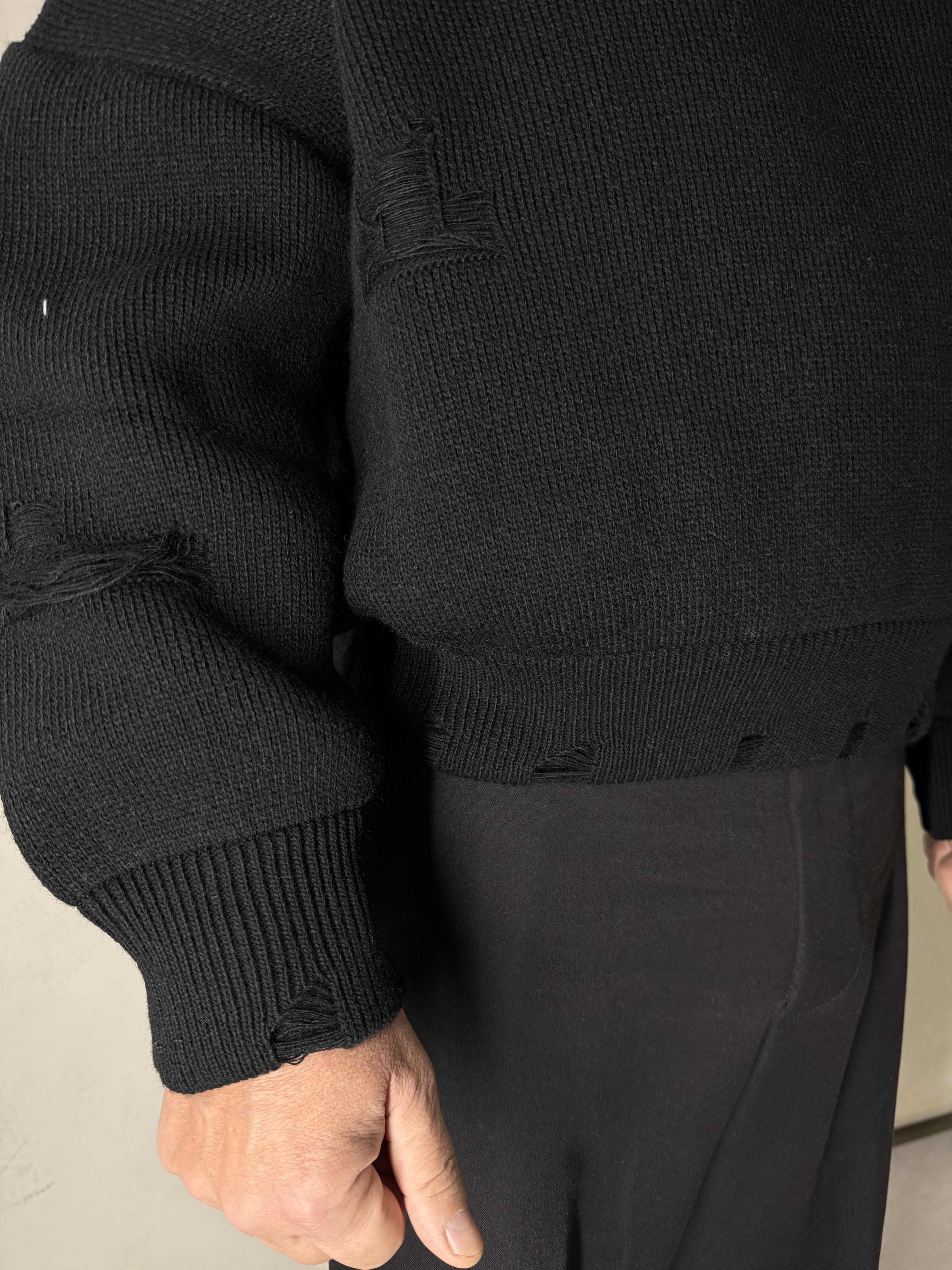 Ransom Pullover Uomo Nero Oversize