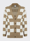 Cardigan Chess - Maglieria - Why Not Brand. - Beige